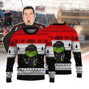 Larry Dixon Racing dragster × Grinch Top Fuel Ugly Christmas Sweater NHRA