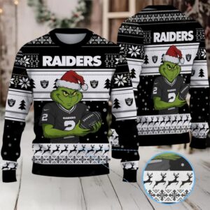 Las Vegas Raiders Grinch Ugly Christmas Sweater