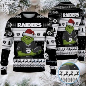 Las Vegas Raiders Grinch Ugly Christmas Sweater