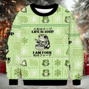 Life Is Soup I Am Fork Christmas Ugly Sweatshirt