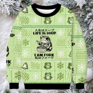 Life Is Soup I Am Fork Christmas Ugly Sweatshirt