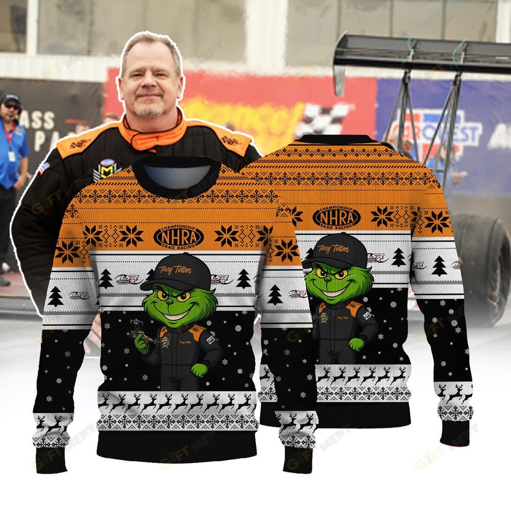 Lone Star × Grinch Top Fuel Ugly Christmas Sweater NHRA