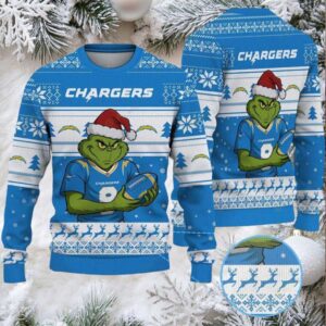 Los Angeles Chargers NFL Grinch Football Ugly Christmas Sweater