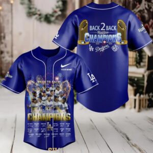 Los Angeles Dodgers World Series 2025 Back2Back Celebrate Baseball Jersey