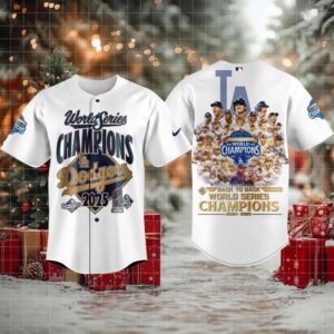 Los Angeles Dodgers World Series Champions 2024 2025 White Baseball Jersey