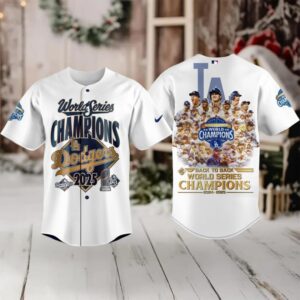 Los Angeles Dodgers World Series Champions 2024 2025 White Baseball Jersey
