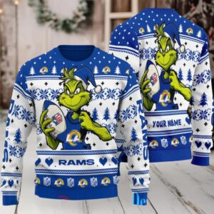 Los Angeles Rams Grinch With Balls Ugly Christmas Sweater