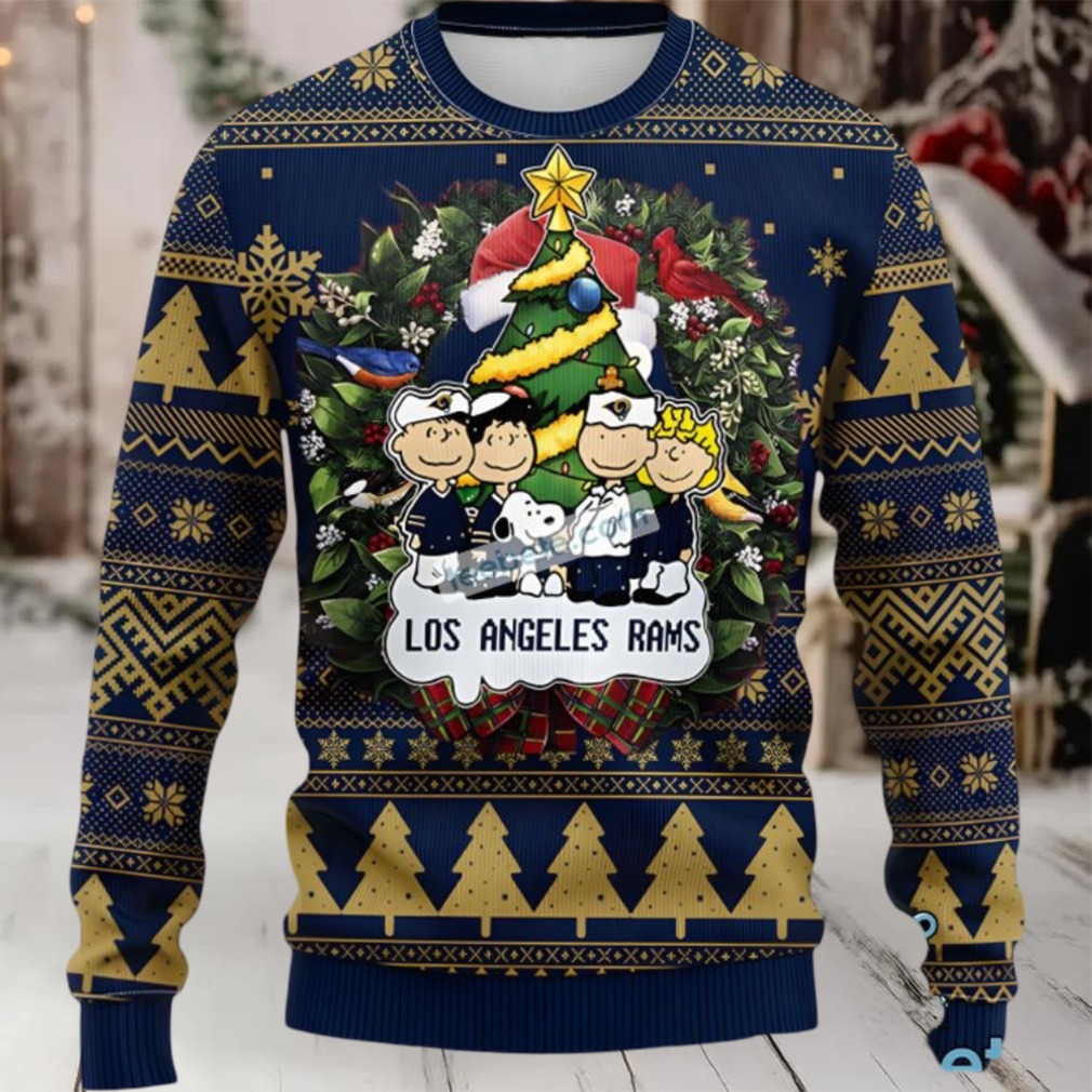 Los Angeles Rams Snoopy The Peanut Ugly Christmas Sweatshirt Womens Blue Los Angeles Rams Snoopy The Peanut Ugly Christmas Sweatshirt Womens Blue