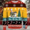 Los Angeles Rams Winnie The Pooh Christmas Vacation Ugly Sweater Blue Yellow