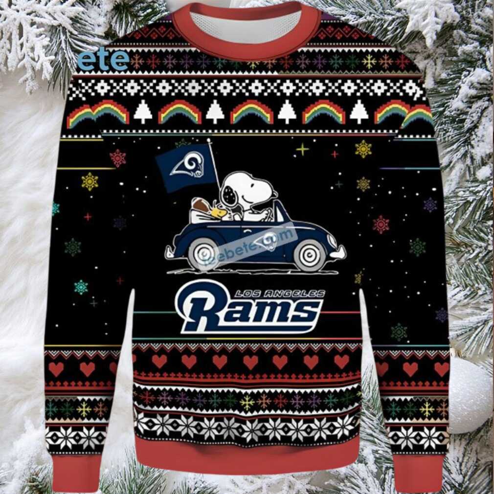 Los Angeles Rams Snoopy Woodstock Christmas Vintage Ugly Christmas Sweaters Black Los Angeles Rams Snoopy Woodstock Christmas Vintage Ugly Christmas Sweaters Black
