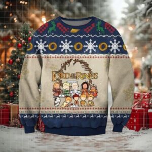 Lotr Peanuts Movie Xmas 3d Ugly Christmas Sweater