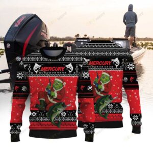 MERCURY × Grinch Fishing Ugly Christmas Sweater