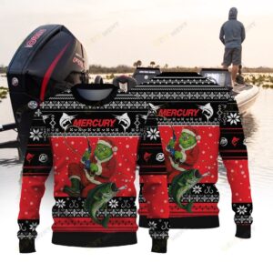MERCURY × Grinch Fishing Ugly Christmas Sweater