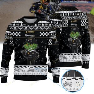 Malcolm Stewart Rockstar Energy Husqvarna Factory Racing × Grinch Ugly Christmas Sweater