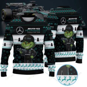 Mercedes AMG Petronas Formula One Team × Grinch Ugly Christmas Sweater II