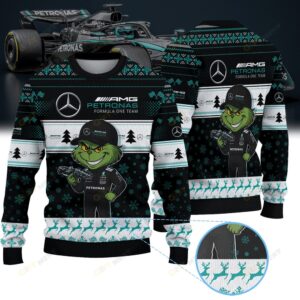 Mercedes AMG Petronas Formula One Team × Grinch Ugly Christmas Sweater II