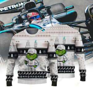 Mercedes AMG Petronas Formula One Team × Grinch Ugly Christmas Sweater v2