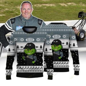 Mercier Racing × Grinch Top Fuel Ugly Christmas Sweater NHRA