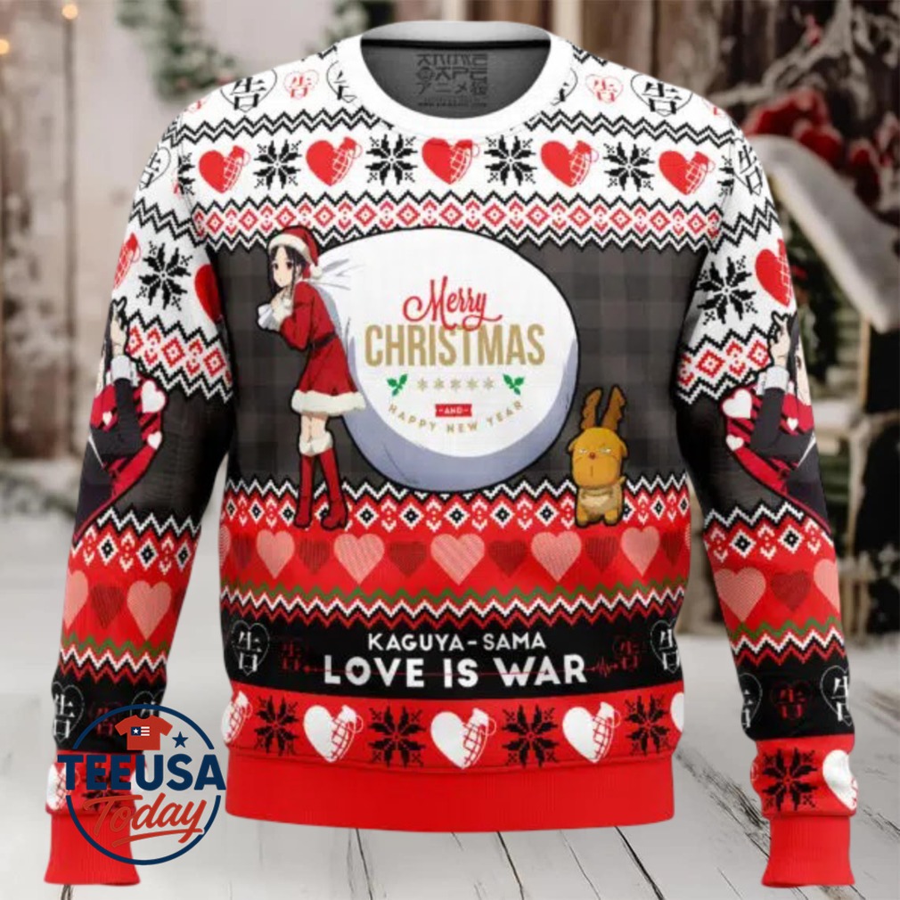 Merry Christmas And Happy New Year Kaguya Sama Love Is War Ugly Christmas Sweater Merry Christmas And Happy New Year Kaguya Sama Love Is War Ugly Christmas Sweater