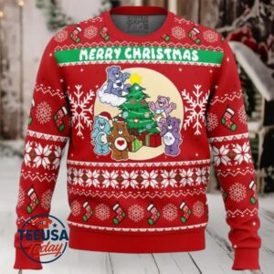 Merry Christmas Faux This Care Bears Ugly Christmas Sweater Merry Christmas Faux This Care Bears Ugly Christmas Sweater
