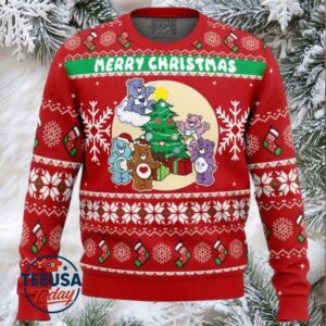 Merry Christmas Faux This Care Bears Ugly Christmas Sweater