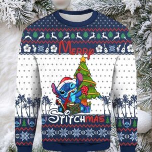 Merry Stitchmas Ugly Christmas 3D Sweater