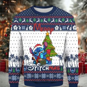 Merry Stitchmas Ugly Christmas 3D Sweater