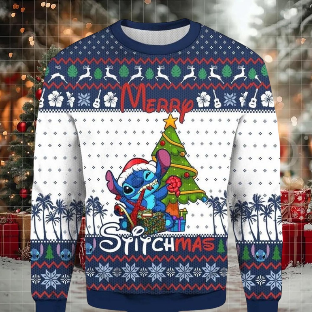Merry Stitchmas Ugly Christmas 3D Sweater Merry Stitchmas Ugly Christmas 3D Sweater