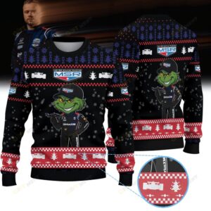 Meyer Shank Racing Felix Rosenqvist IndyCar × Grinch Ugly Christmas Sweater
