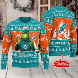 Miami Dolphins Ugly Christmas Sweater BGSWT726