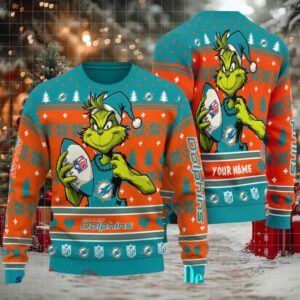 Miami Dolphins Ugly Christmas Sweater BGSWT750