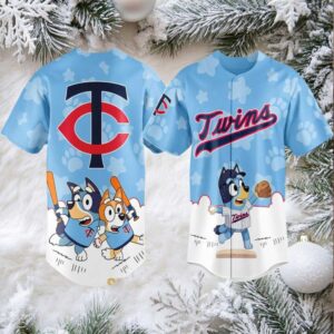 Minnesota Twins 2025 Bluey MLB Game Night Christmas Baseball Jersey