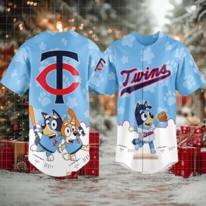 Minnesota Twins 2025 Bluey MLB Game Night Christmas Baseball Jersey
