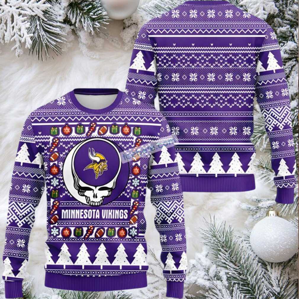 Minnesota Vikings Grateful Dead Ugly Xmas Sweater Party Purple Minnesota Vikings Grateful Dead Ugly Xmas Sweater Party Purple