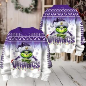 Minnesota Vikings Grinch Stolen Christmas Sweater