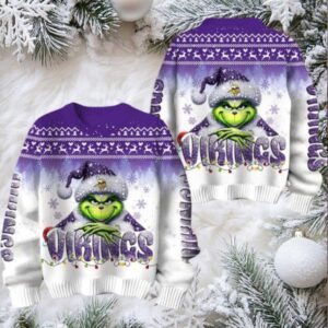 Minnesota Vikings Grinch Stolen Christmas Sweater