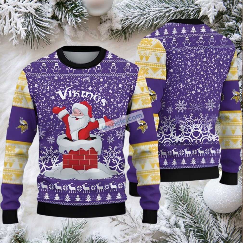Minnesota Vikings Santa Claus Ugly Christmas Sweater Purple Cheap Minnesota Vikings Santa Claus Ugly Christmas Sweater Purple Cheap