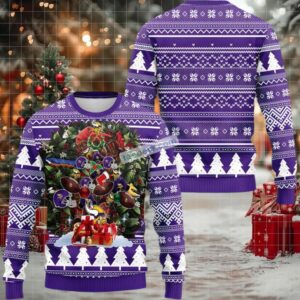Minnesota Vikings Tree Ugly Xmas Sweater Purple Party