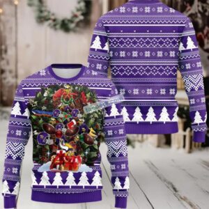Minnesota Vikings Tree Ugly Xmas Sweater Purple Party