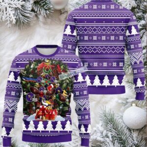 Minnesota Vikings Tree Ugly Xmas Sweater Purple Party