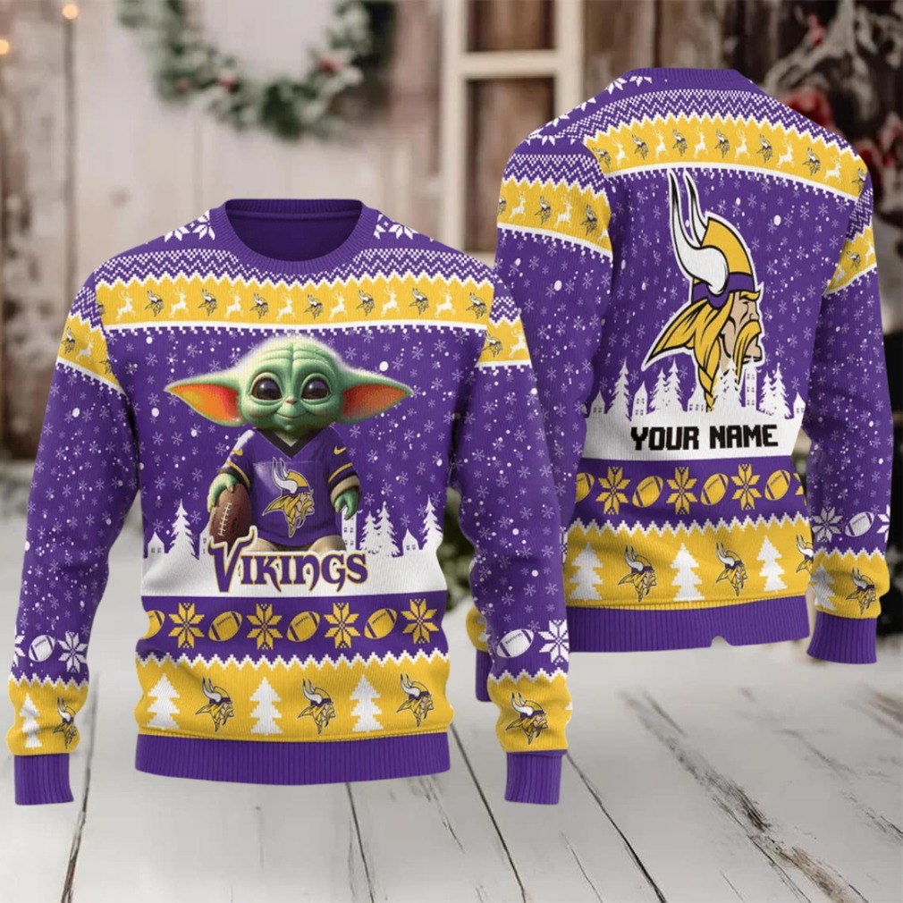 Minnesota Vikings Ugly Christmas Sweater back view