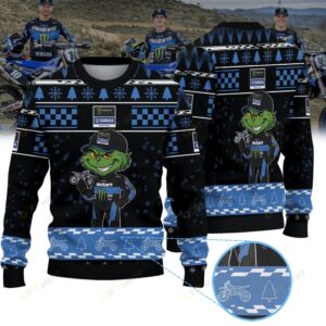 Monster Energy Yamaha Factory MPGX × Grinch Ugly Christmas Sweater