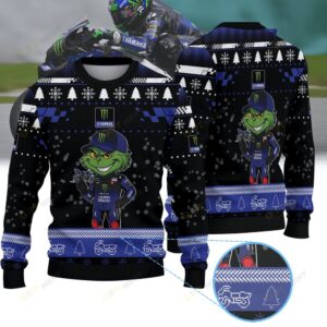 Monster Energy Yamaha × Grinch Christmas Ugly Sweater