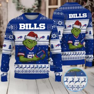 NFL Buffalo Bills Grinch Jersey Christmas Sweater