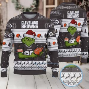 NFL Cleveland Browns Grinch Jersey Christmas Sweater