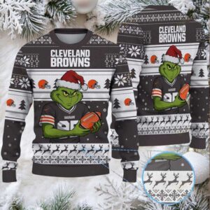 NFL Cleveland Browns Grinch Jersey Christmas Sweater