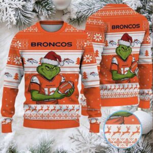 NFL Denver Broncos Grinch Ugly Christmas Sweater