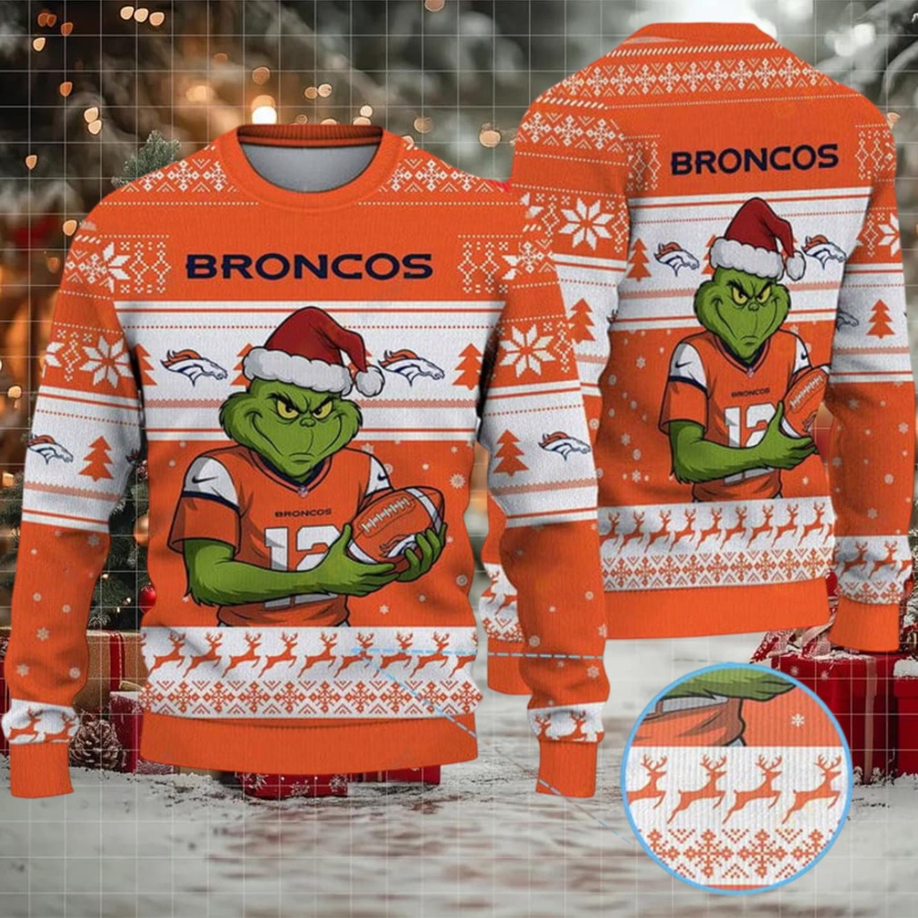 NFL Denver Broncos Grinch Ugly Christmas Sweater NFL Denver Broncos Grinch Ugly Christmas Sweater