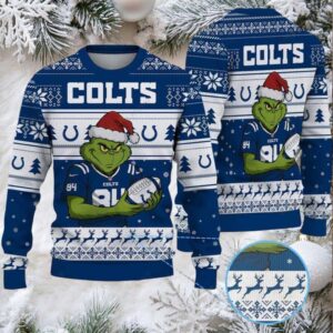 NFL Indianapolis Colts Grinch Christmas Ugly Sweater