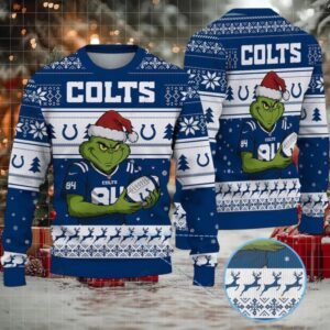NFL Indianapolis Colts Grinch Christmas Ugly Sweater